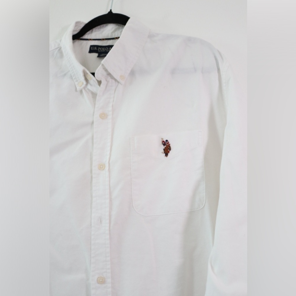 Ralph Lauren Blake Shirt Men's XL White Long Sleeve Button Up 78% Cotton - Picture 2 of 5